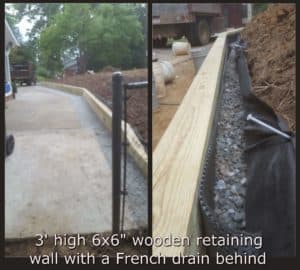 French drain system, French Drain Contractors, Raleigh, NC