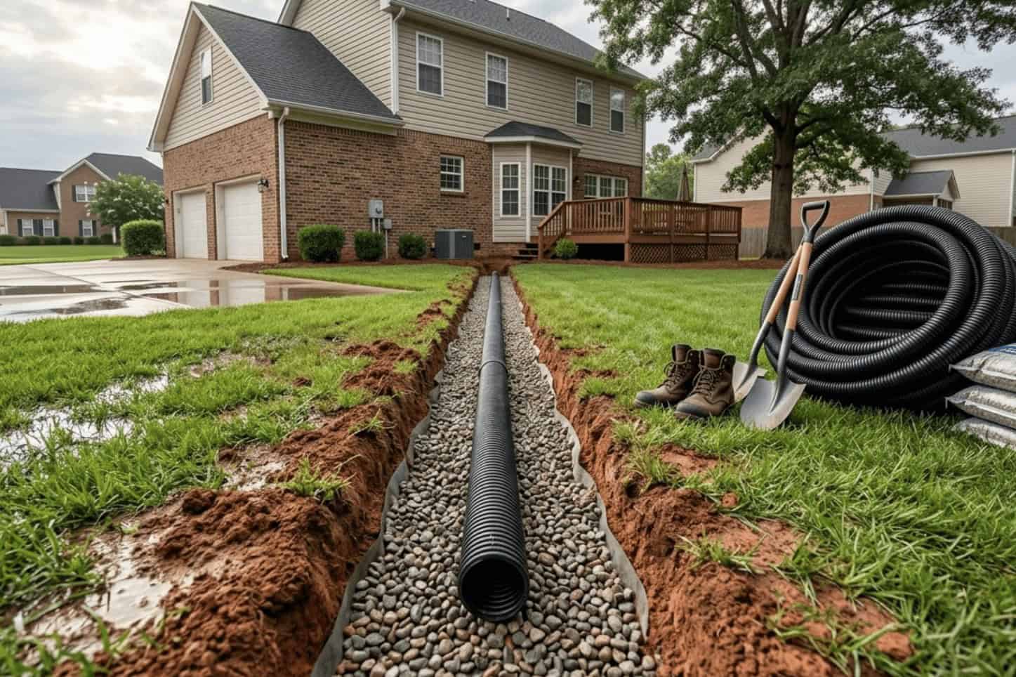 French Drains Wake County: Protect Your Home with Permanent Drainage Solutions