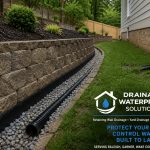 Retaining wall drainage Raleigh solution protecting a sloped yard and foundation from erosion and standing water
