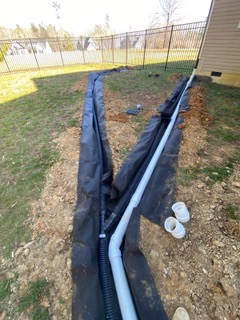 French Drain & Downspouts #4